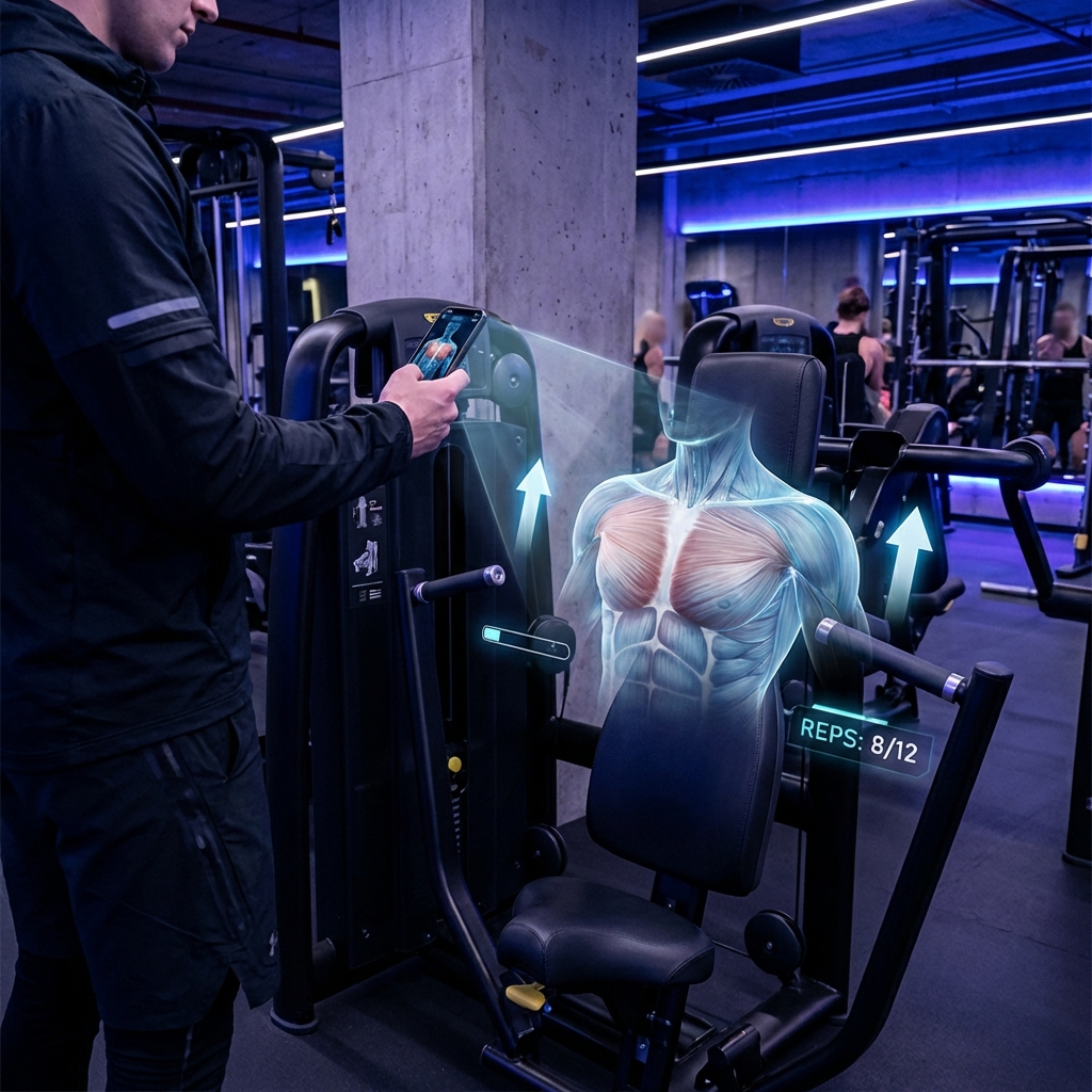 AR Fitness App em uso